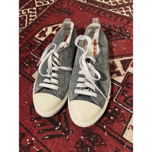 PRADA Stylish Sport Suede Sneaker 36 Grey Low Top